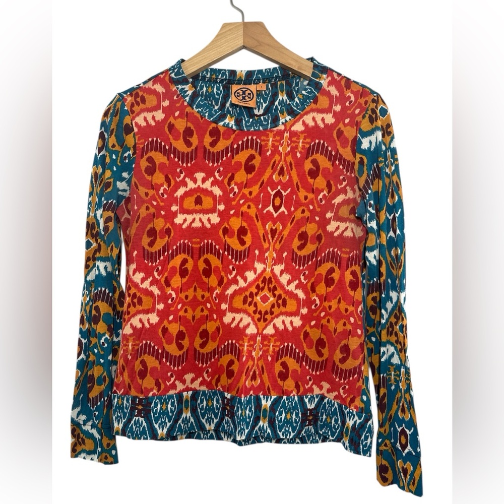 Tory Burch Runway Collection Sabrina Ikat Long Sleeve